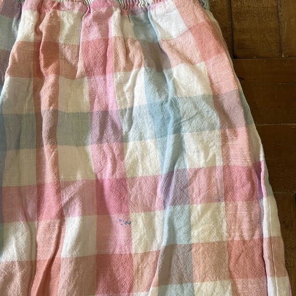 SweetHoney pastel plaid smocked leggy romper jumpsuit size 9 - Picture 7 of 8